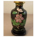 D - VINTAGE CLOISONNE VASE 5"T (D64)