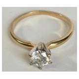 14K YELLOW GOLD RING SIZE 8 (S4)