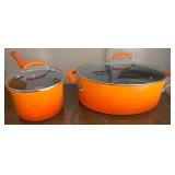 D - TWO PIECES RACHAEL RAY COOKWARE WITH LIDS