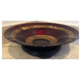 D - ART GLASS CENTERPIECE BOWL (D120)