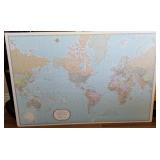 D - MAP OF THE WORLD MOUNTED (O26)