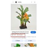 D - BANANA TREE SCULPTED ART 44"T (K66)