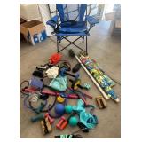 D - FOLDING CHAIR, UMBRELLA, FITNESS ACCESSORIES