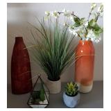 D - DECOR VASES, FAUX FLOWERS & PLANTS (O18)