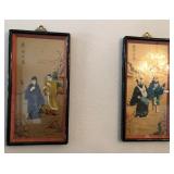 D - TWO PIECES CHINESE ART WORK FRAMED 20X30"