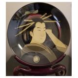 D - JAPANESE SHOWA PERIOD LACQUERED PLATE (E7)