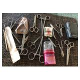 D - LOT OF SCISSORS, SEWING & MANICURE KITS (K55)