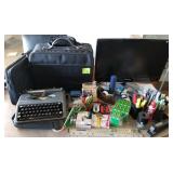 D -VINTAGE TYPEWRITER, SAMSUNG TV, OFFICE SUPPLIES