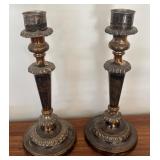 D - PAIR OF VINTAGE CASNDLESTICKS (G25)