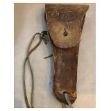 D - VINTAGE LEATHER WWII HOLSTER (K37)