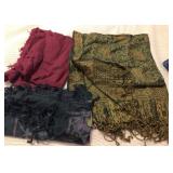 D - LOT OF THREE FASHION SCARVES (M72)