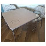 D - FOLDING TABLE & TWO CHAIRS (O16)