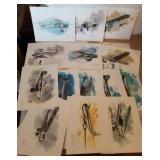D - MIXED LOT OF UNFRAMED ART (D108)