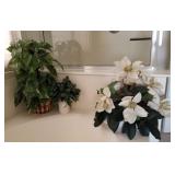 D - PLANTERS WITH FAUX FLOWERS & PLANTS (R21)