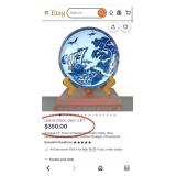 D - VINTAGE JAPANESE BLUE & WHITE WARE PLATE (K107