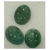 2.19CT CABOCHON EMERALD GEMSTONES
