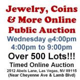 WELCOME TO OUR WED. @4pm ONLINE PUBLIC AUCTION