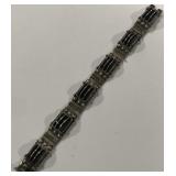 VINTAGE IGUALA STERLING SILVER ONYX BRACELET