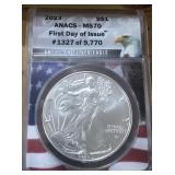 2023 SILVER AMERICAN EAGLE MS70