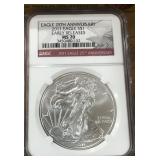 2011 SILVER AMERICAN EAGLE MS70