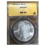 1879-S MORGAN SILVER DOLLAR MS64