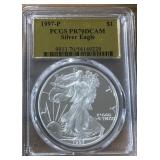 1997-P SILVER AMERICAN EAGLE PR70DCAM