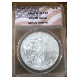 2010 SILVER AMERICAN EAGLE MS70