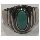 STERLING SILVER TURQUOISE RING 6.1 GRS