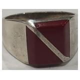 STERLING SILVER RING 7.1 GRS SIZE 9