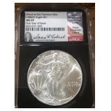 1986 SILVER AMERICAN EAGLE MS69