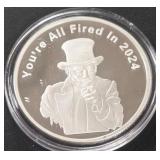 DONALD TRUMP 1oz .999 SILVER ROUND  (350 EG)