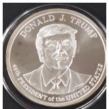 DONALD TRUMP 1oz .999 SILVER ROUND  (350 AN)