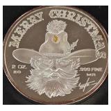 TWO OZ  .999 FINE SILVER COIN (841 E)