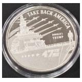 DONALD TRUMP 1oz .999 SILVER ROUND  (350 GC)