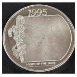 1oz .999 FINE SILVER COIN (814 E)