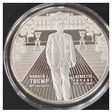 DONALD TRUMP 1oz .999 SILVER ROUND  (350 FK)