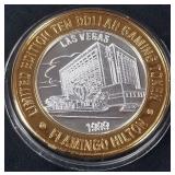 FLAMINGO - .999 FINE SILVER GAMING TOKEN (551 B5)