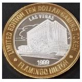 FLAMINGO - .999 FINE SILVER GAMING TOKEN (551 B8)