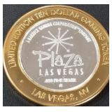 PLAZA - .999 FINE SILVER GAMING TOKEN (551 B25)