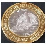 FLAMINGO - .999 FINE SILVER GAMING TOKEN (551 B12)