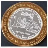 PLAZA - .999 FINE SILVER GAMING TOKEN (551 B45)
