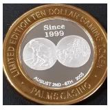 PALMS - .999 FINE SILVER GAMING TOKEN (551 A11)
