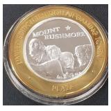 PLAZA - .999 FINE SILVER GAMING TOKEN (551 B18)