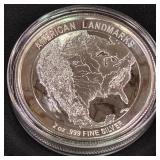 TWO OZ  .999 FINE SILVER COIN (841 R)