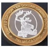 PALMS - .999 FINE SILVER GAMING TOKEN (551 A43)