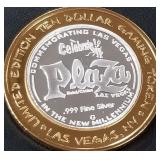 PLAZA - .999 FINE SILVER GAMING TOKEN (551 B29)