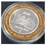 PLAZA - .999 FINE SILVER GAMING TOKEN (551 B44)
