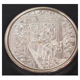 TWO OZ  .999 FINE SILVER COIN (841 W)