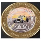 FOUR QUEENS $10 .999 SILVER GAMING TOKEN (658  AD)