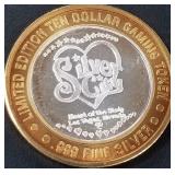 SILVER CITY .999 FINE SILVER GAMING TOKEN (551 A66
